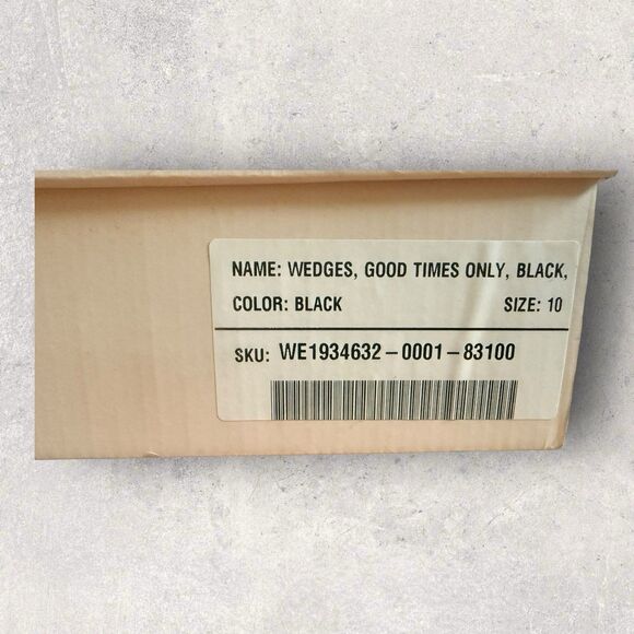 Justfab Good Times Only Women's Sandals Wedge Heel Black Size 10-BNIB - Picture 8 of 10